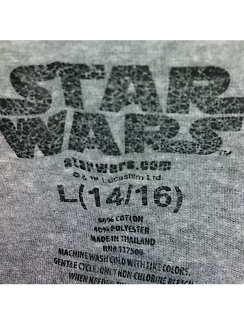 Star Wars Kids Long Sleeve Graphic Tee - L 14/16 - Picture 4 of 4